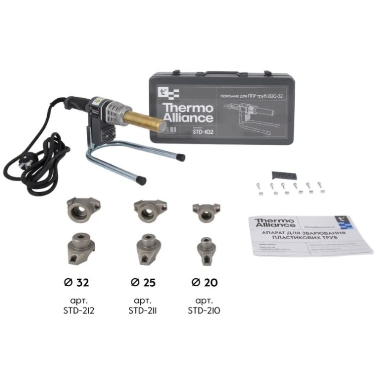 Паяльник для PPR Ø20-32 стержневой (автоматический) STD-102 700W Thermo Alliance - 8