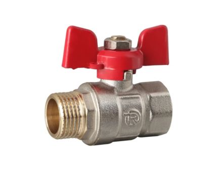 Кран кульовий 3/4&amp;quot; зв червоний метелик Reiger - 1