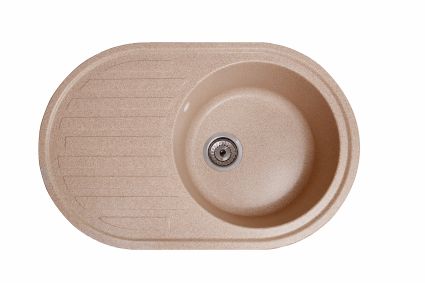 Мойка SOLID Elegant 770*500 розовая из искусственного камня, с сіфоном - 1