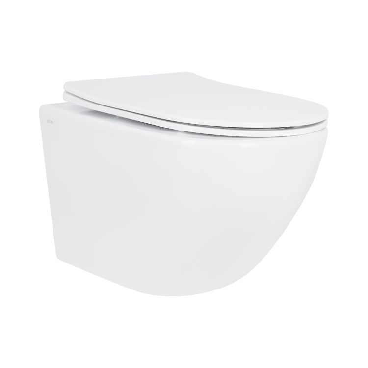 Унітаз підвісний Qtap Jay безобідковий з сідінням Soft-close QT07335175W - 1