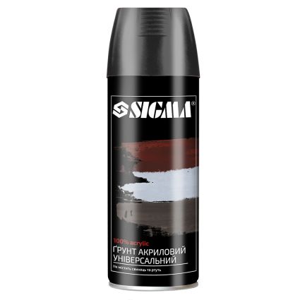 Грунт аерозольний акриловий 400мл RAL 9005 чорний SIGMA (2737531) - 1