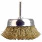 Щетка проволочная чашеобразная Ø75мм хвостовик Ø6мм (латунированная) Sigma (9015071) - 2