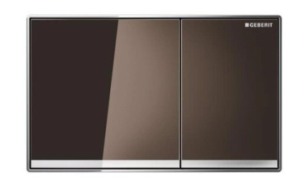 SIGMA60 змивна клавіша, подвійний змив, умбра скло - 1