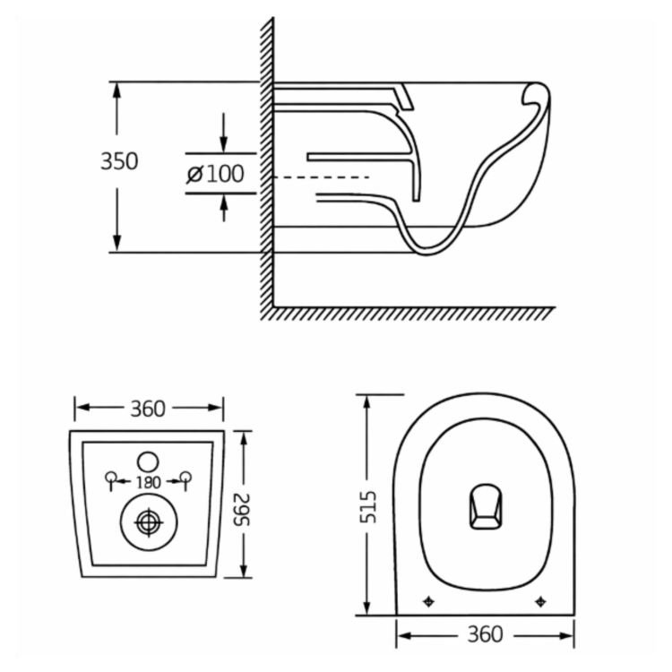 Унітаз підвісний Qtap Taurus Ultra Quiet 515×360×350 мм, White, з сидінням Slim Duroplast / Soft-close / Quick Release QTTAU26W49116 - 2