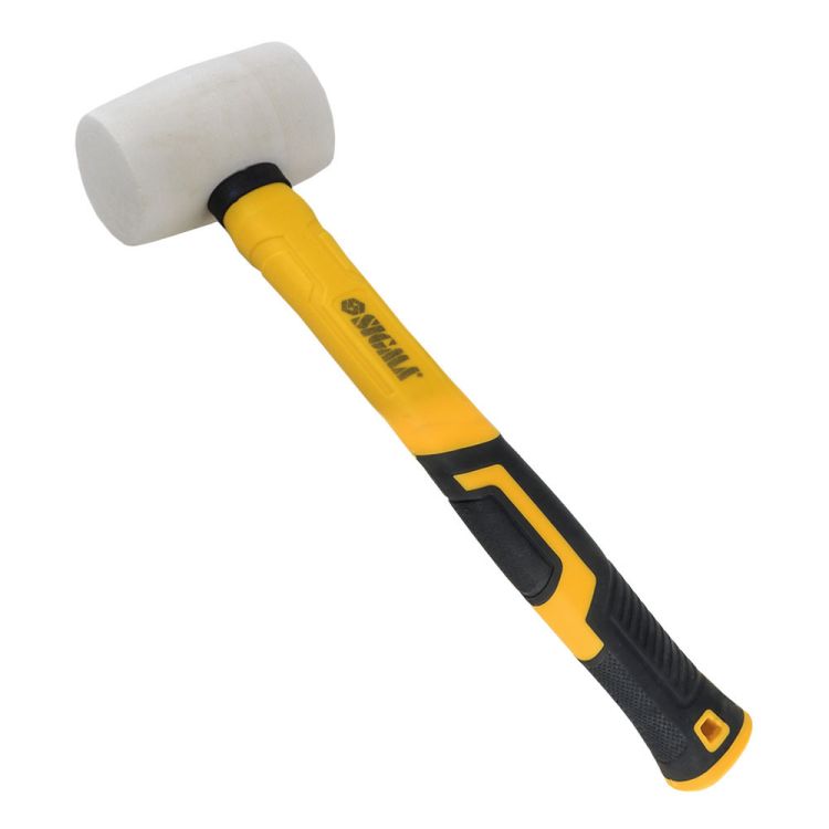 Киянка резиновая белая 225г фиберглассовая рукоятка SIGMA (4317281) - 2