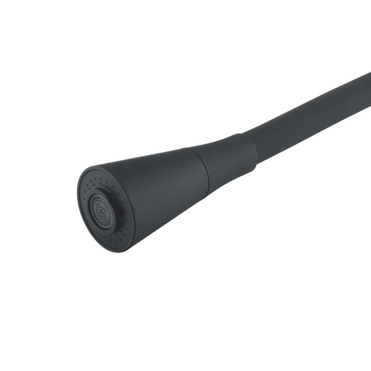 Змішувач для кухні Lidz Aria 015F31 (k35) з гнучким виливом LDARI015F31BGRP49566 Graphite/Black - 7
