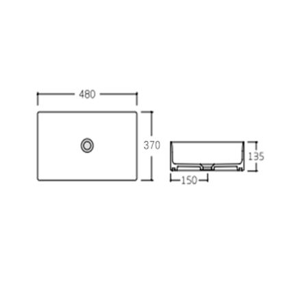 Раковина-чаша Qtap Tern 480х370х135 Matt black QT176069MB - 2