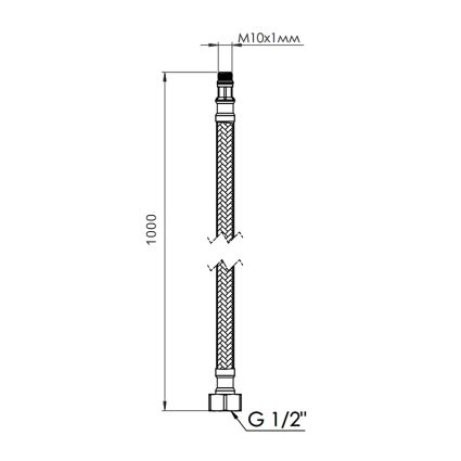 SD FORTE Шланг для води, NYLON М10*100 см (пара) SF390W100 - 2