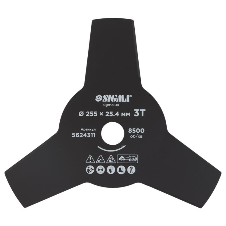 Ніж для тримера Ø255×25.4 мм 3Т SIGMA (5624311) - 1