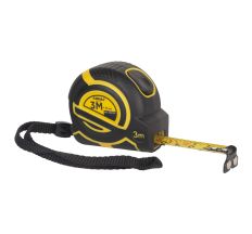 Рулетка магнитная обрезиненная ClickLock нейлоновое покрытие автостоп 3м×16мм SIGMA (3821311)