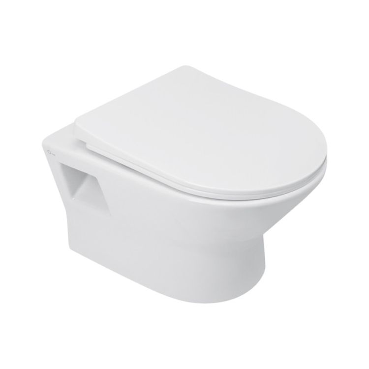 Qtap Lark унитаз подвесной Rimless сиденье Slim Duroplast/ Soft-close/ Quick relase 505х370х360mm WH - 1