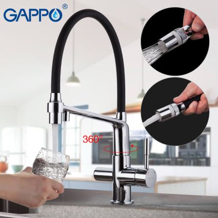 Змішувач для кухні під фільтр Gappo G4398-7 - 1