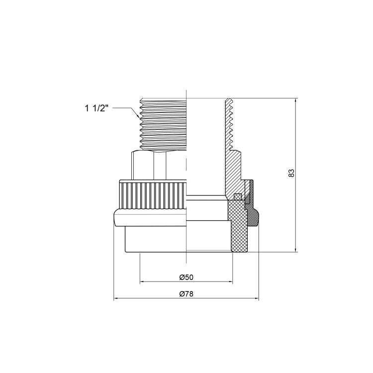 Муфта PPR Thermo Alliance 50х1&amp;quot; 1/2 НР - 2