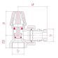 Кран радиаторный Icma 1/2&amp;quot; с антипротечкой угловой без ручки №805+940 - 2