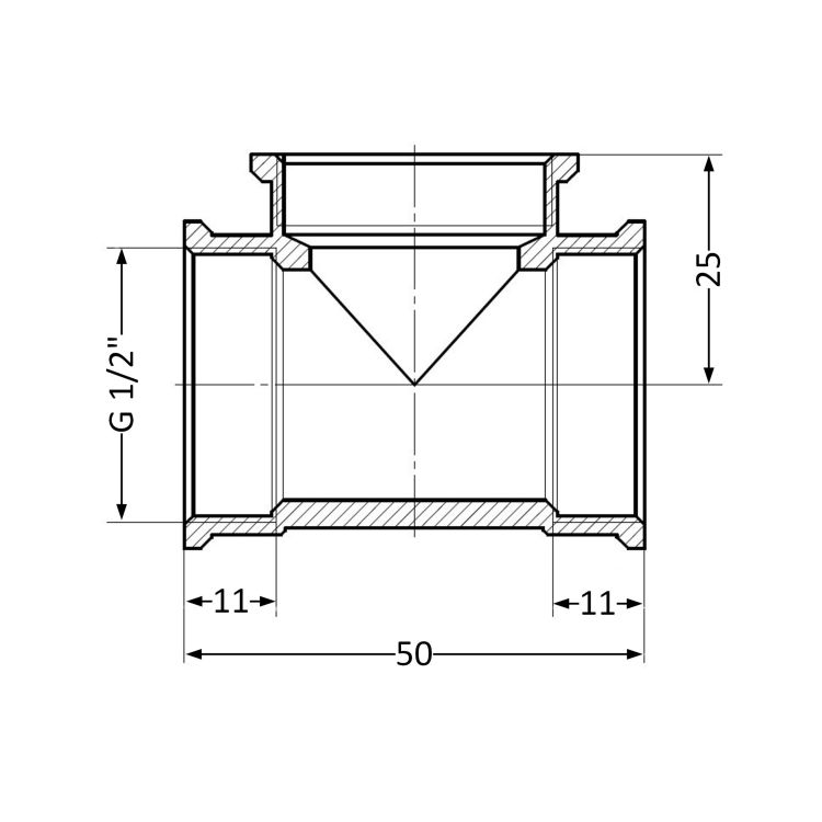 SD Трійник 1/2&amp;quot;В х 1/2&amp;quot;В х 1/2&amp;quot; В (жовт.) SD41115 - 2