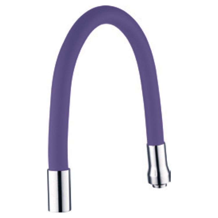 Излив (гусак) 3/4&amp;quot; для кухни силиконовый фиолетовый AQUATICA (XH-5243) - 1