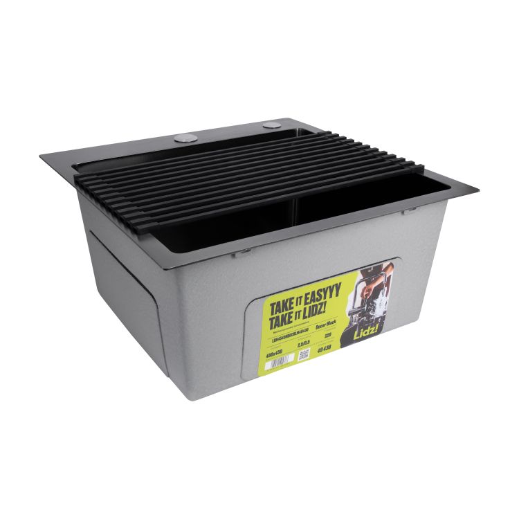 Сушарка на кухонну мийку Lidz Acsis LA04 Black, квадратна основа, для посуду 430х216 мм LDACSLA04BLM49762 - 5