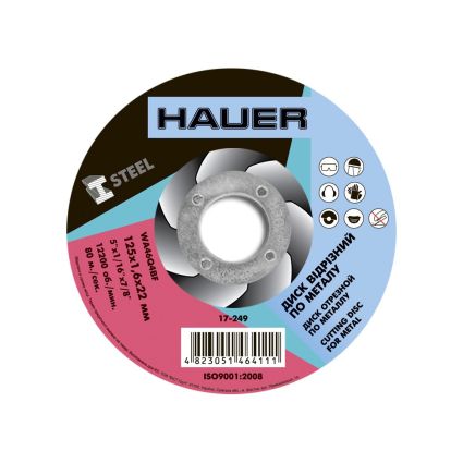 Диск отрезной по металлу Hauer 125х1,6х22 17-249 - 1
