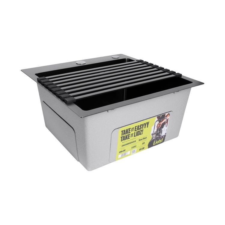 Сушарка на кухонну мийку Lidz Acsis LA12 Black, плоска основа, для посуду 430х216 мм LDACSLA12BLM49766 - 5