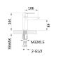 Змішувач для раковини Lidz Latwa 001 (k35) LDLAT001BLA45418 Black - 2