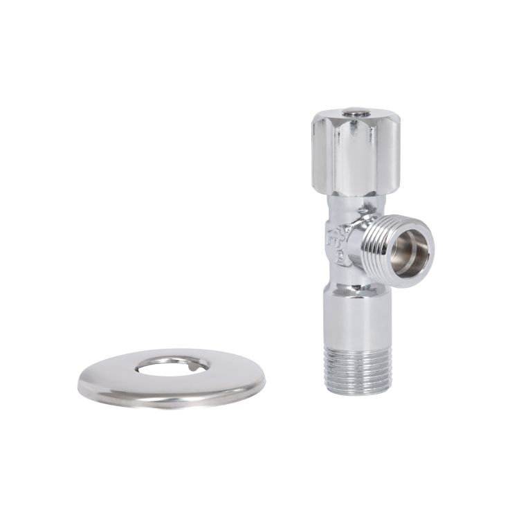 Кран угловой 1/2*1/2 с вентиль.буксой Forte 344 - 7