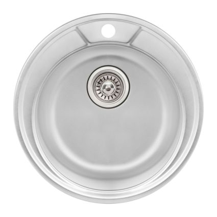 Кухонна мийка Qtap D490 dekor 0,8 мм (QTD490MICDEC08) - 1