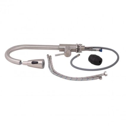 Смеситель д/кухни Aria 015FLT, Nickel (k35) с выдвижной мультифункцион. - 2