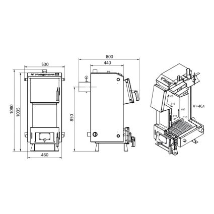 Котел твердопаливний сталевий Thermo Alliance Magnum V 5.0 SF 12 - 2