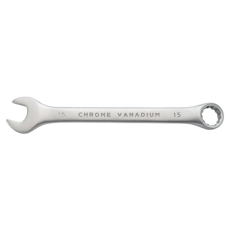 Ключ рожково-накидний 15мм CrV satine з підвісом Sigma (6021601) - 2
