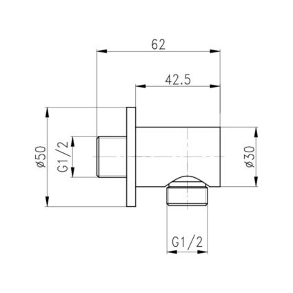 Кронштейн для гигиенического душа Q-tap B030 CRM - 2