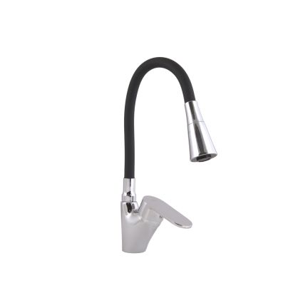 Змішувач для кухні Tani 007F3 з гнучким виливом (k40) LDTAN007F3BCR37649 Black / Chrome Lidz - 1