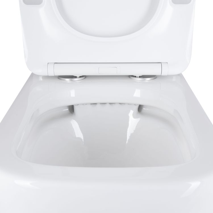 Унітаз підлоговий Qtap Stenava Rimless безобідковий з сидінням Soft-close WHITE QT27228303W - 4