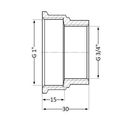 Муфта SD Plus 3/4 &amp;quot; х1 &amp;quot; ВР SD4052025 - 2
