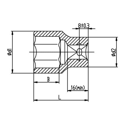 Насадка шестигранная короткая 1/2&amp;quot; 32мм CrV ULTRA (6070322) - 2