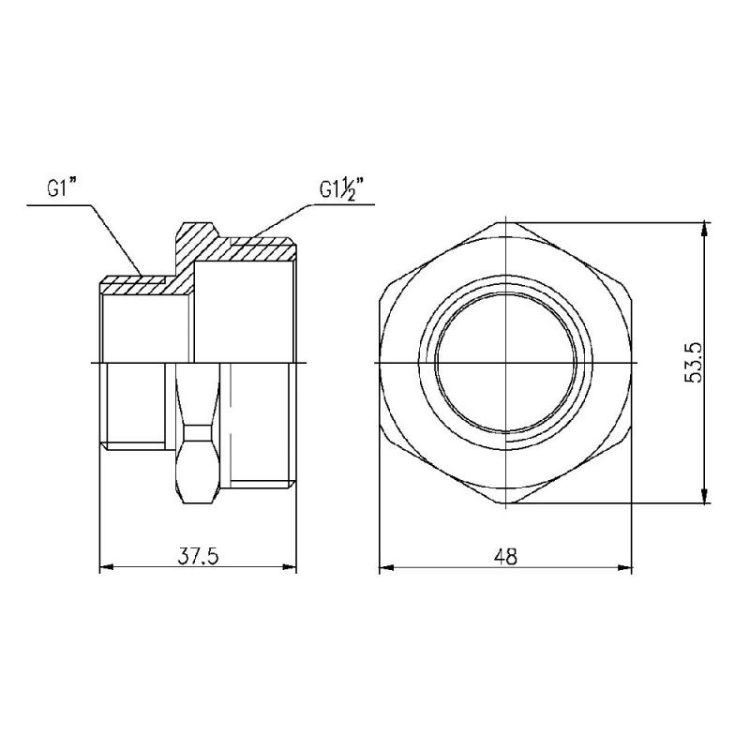 Ниппель редукционный SD Forte 1&amp;quot; 1/2х1&amp;quot; - 2