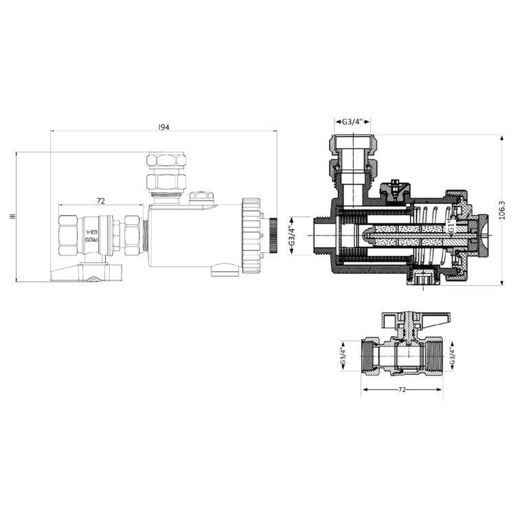 Фільтр-дешламатор Thermo Alliance Forte 3/4&amp;quot;, кутовий (магнітний шламоуловлювач) TAF420G20 - 2