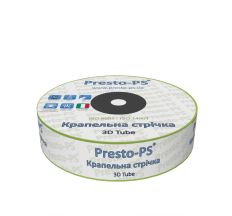 Крапельна стрічка Presto-PS емітерна 3D Tube крапельниці через 10 см Витрата 1,38 л / год, довжина 1000 м, в упаковці-1 шт. (3D-7-10-1000)