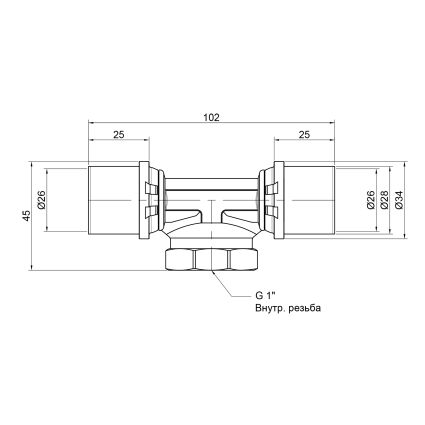 тройник26х1&amp;quot;в х26 &amp;quot;Icma&amp;quot; № 408 - 2