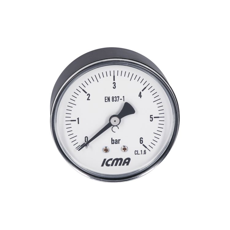 Манометр Icma 1/4&amp;quot; 0-6 бар, заднее подключение №243 - 5
