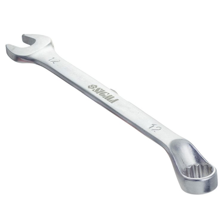 Ключ рожково-накидний глибокий 12мм CrV satine Sigma (6024121) - 6