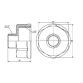 Переход SD Forte 1&amp;quot; 1/4х1/2&amp;quot; ВН - 2