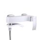 Змішувач для ванни Qtap Swan Cascada з поворотним виливом (з душовим гарнітуром) QTSWA260CRW45569 Chrome/White - 4