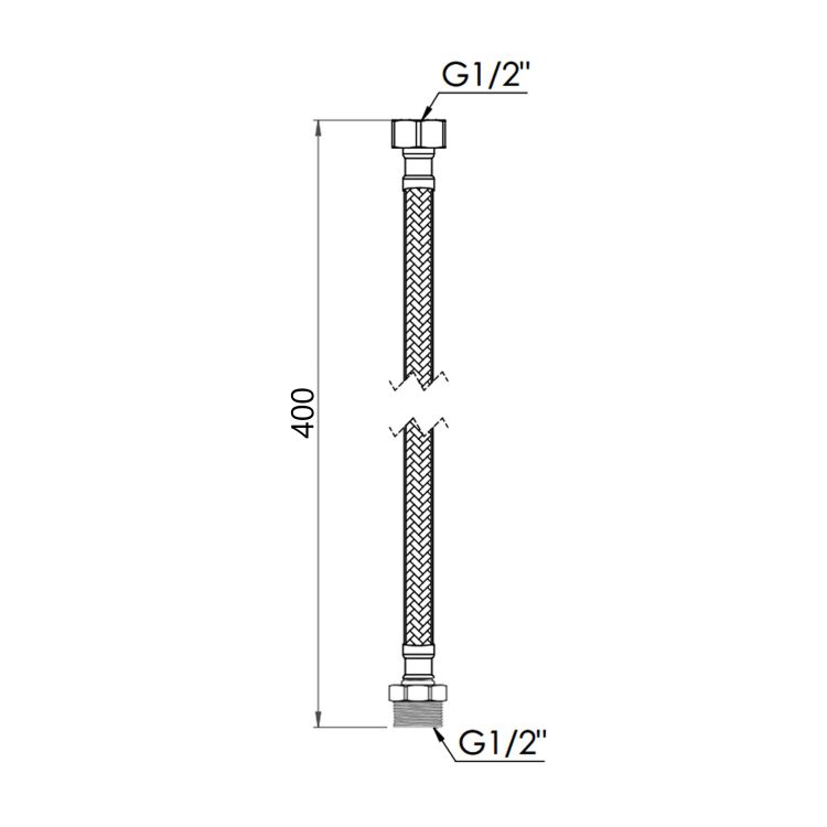 SD FORTE Шланг для воды, NYLON 40 см гш SF392W40 - 2
