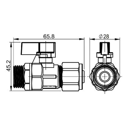 Кран металопл 16*1/2з SF262W15 SD Forte - 2