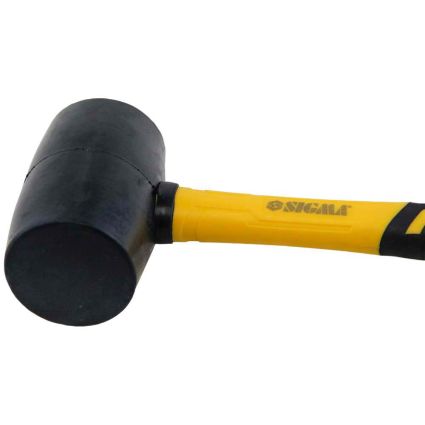Киянка резиновая чёрная 450г фиберглассовая рукоятка SIGMA (4317361) - 3