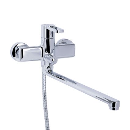 Смеситель для ванны Taurus с длинным поворотным изливом (с душевым гарнитуром) QTTAU260CRM45663 Chrome Qtap - 3