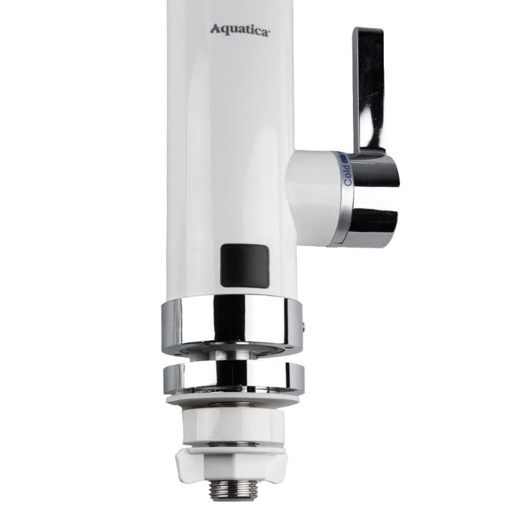 Кран-водонагрівач проточний HZ 3.0 кВт 0,4-5бар для кухні гусак вухо на гайці (C) AQUATICA (HZ-6B143C) - 5