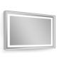 Зеркало 80*60см, в алюминиевой раме, с подсветкой, с подогревом, цвет серый (мебель под умывальник VERITY LINE) - 1