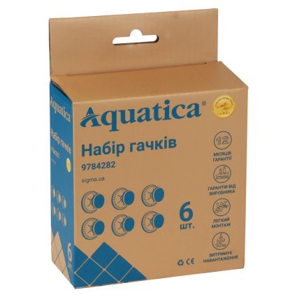 Крючки на вакуумных присосках s42 Ø40×40мм черный/белый (КРАТНО 6ШТ) AQUATICA (9784282) - 6
