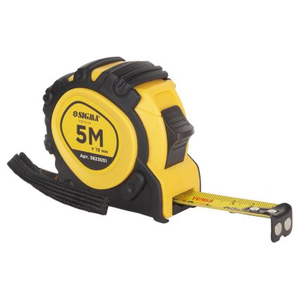 Рулетка магнітна фіксатор+гальма 5м*19мм Sigma (3823051) - 1